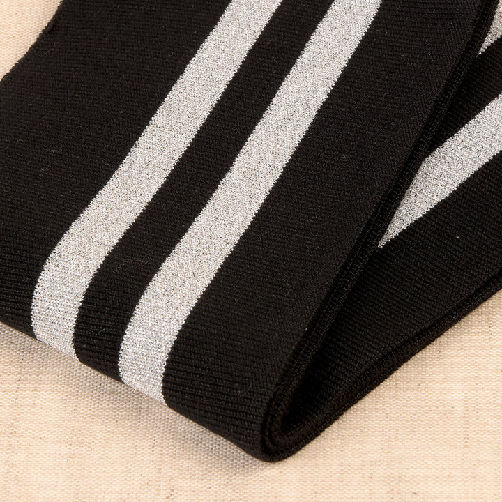 Double Stripe Cuffing By Stephanoise. Cotton Knit Fabric: cuffs and waistbands.
