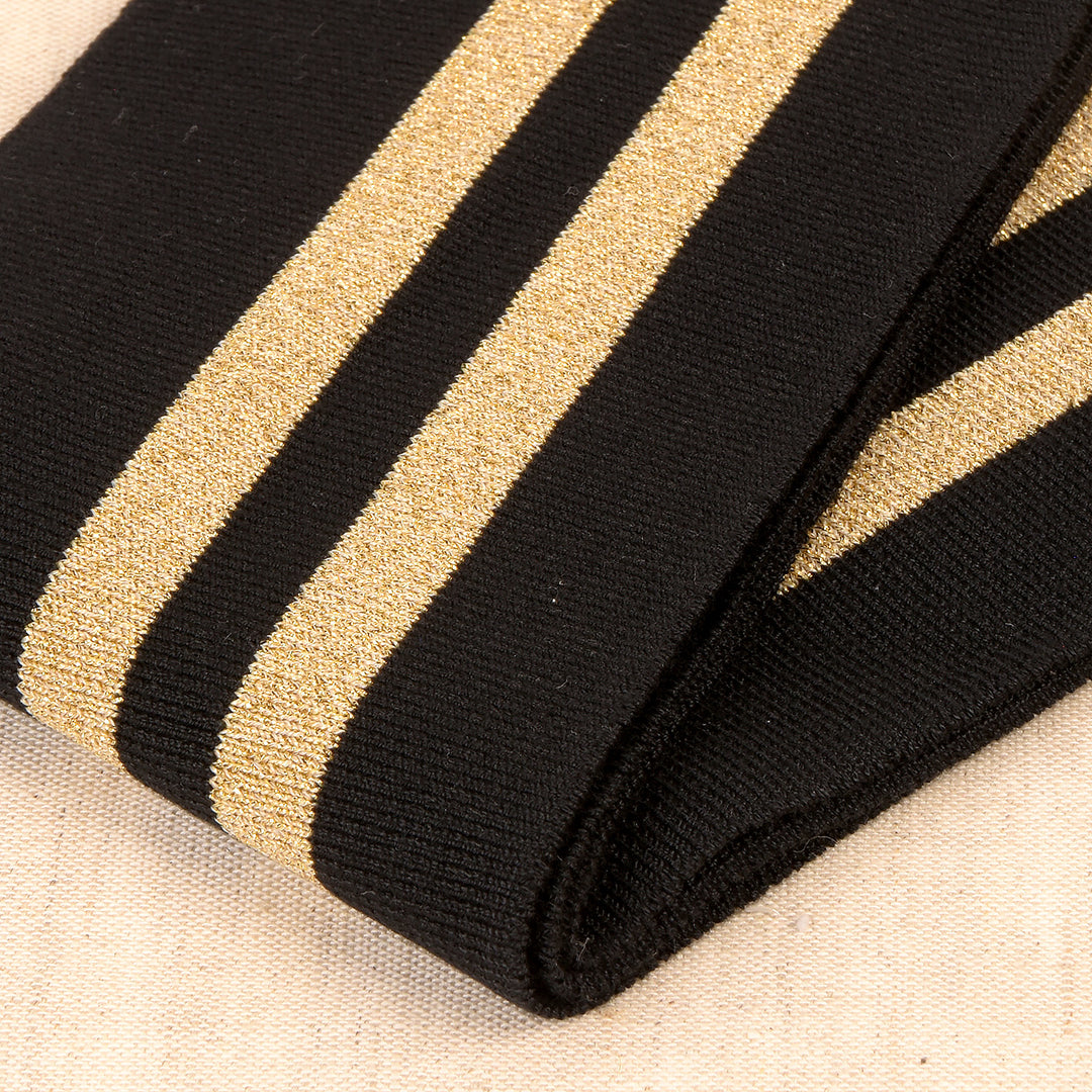 Double Stripe Cuffing By Stephanoise. Cotton Knit Fabric: cuffs and waistbands.