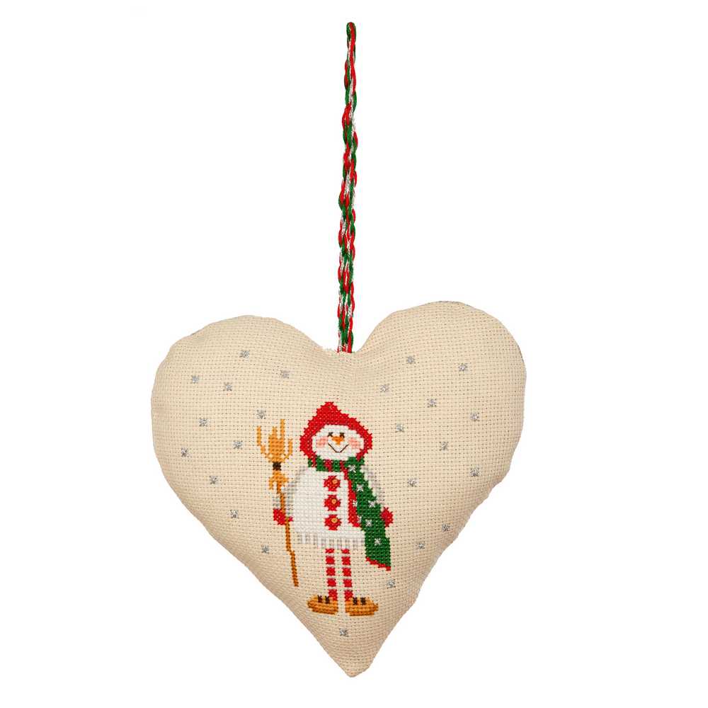 Anchor cross stitch kit "door hanger snowman", counted, DIY, 15x15cm