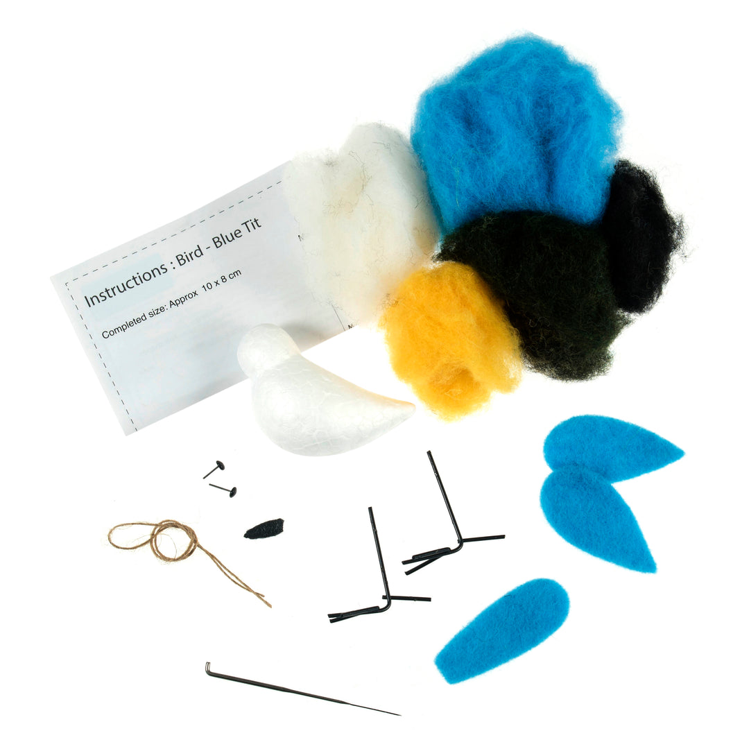 Needle Felting Craft Kit - Blue Tit