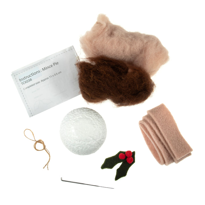 Needle Felting Craft Kit - Mince Pie