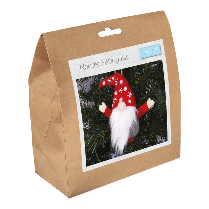 Trimits Make Your Own Christmas Needle Felting decoration/keyring craft kit. Stocking filler.