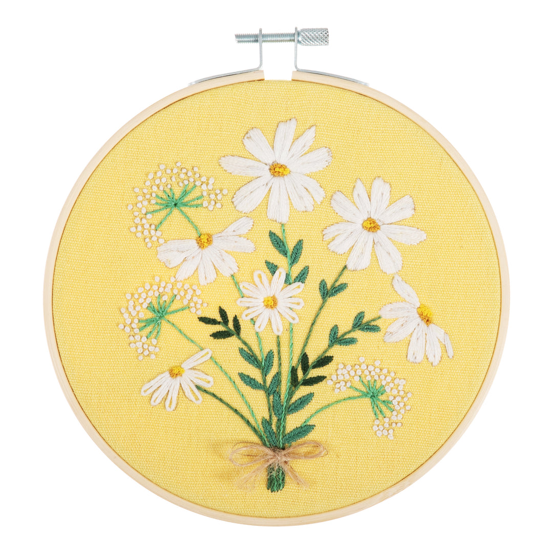 Embroidery Kit with Hoop - Daisies