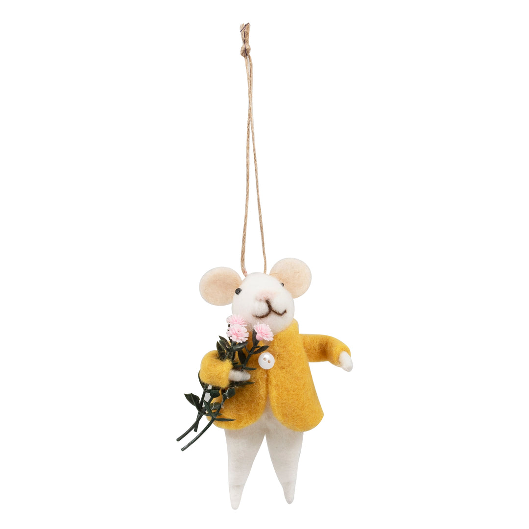 Needle Felting Craft Kit - Flower Mouse