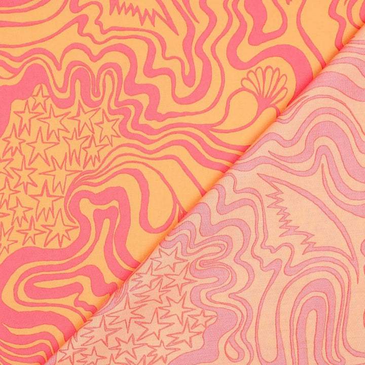 100% Cotton Fine Poplin Ruby The Wanderer by Nerida Hansen per 1/2m