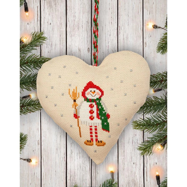 Anchor cross stitch kit "door hanger snowman", counted, DIY, 15x15cm