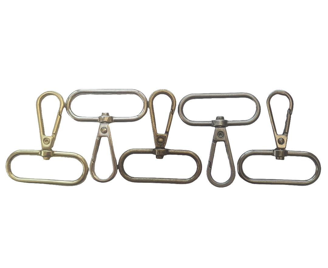 2 x metal snap hooks fastener swivel clips for bag making. 13/25/32/38 mm.