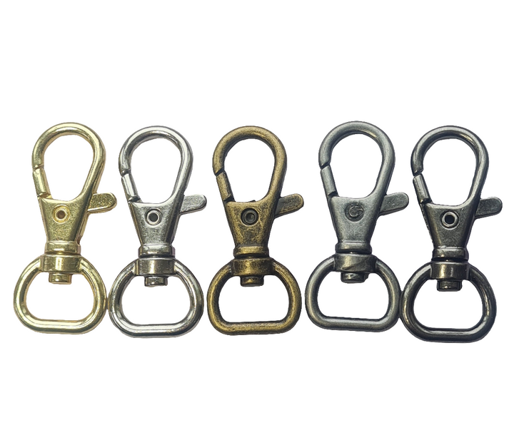 2 x metal snap hooks fastener swivel clips for bag making. 13/25/32/38 mm.