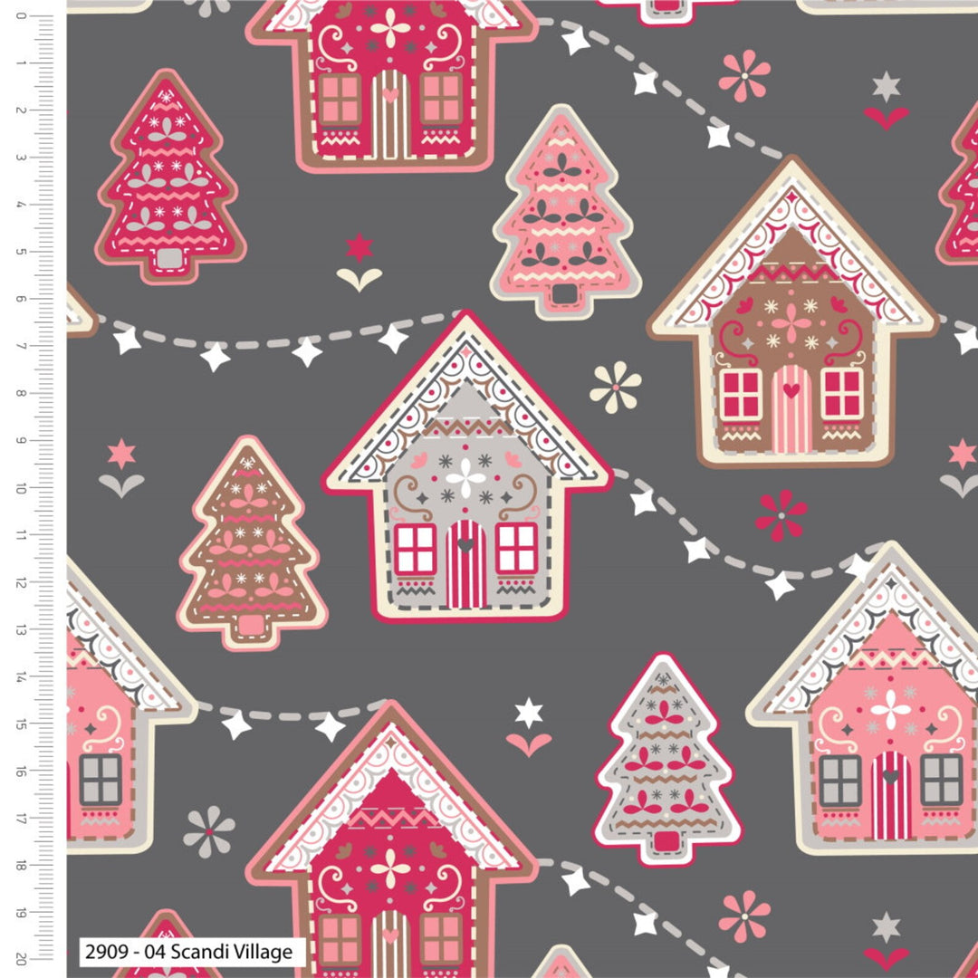 Scandi Sweet Treats Christmas fat quarter 5 pk bundle 45 x 55cm 100% cotton