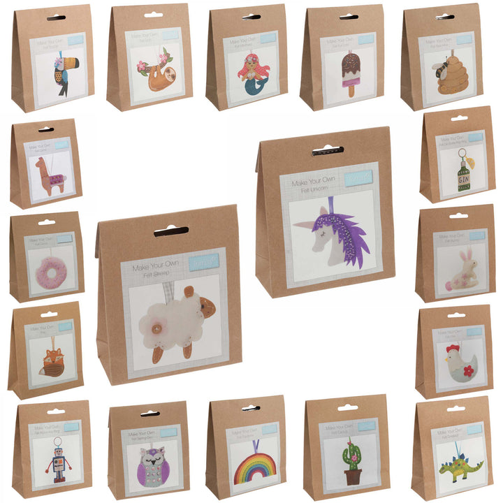 Trimits Make Your Own felt decoration/keyring craft kit. Stocking filler.