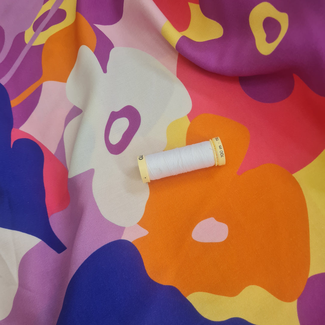 Lenzing™ ECOVERO™ viscose Trail Run by Nerida Hansen - Purple per 1/2m