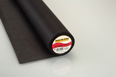 Firm/ Medium Weight fusible Interfacing White/ Black: Vilene H250/305 iron 90cm wide. 25 m roll