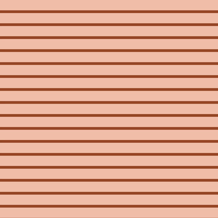 Yarn Dyed French Terry Stripe - powder/brick stretch cotton dressmaking fabric.