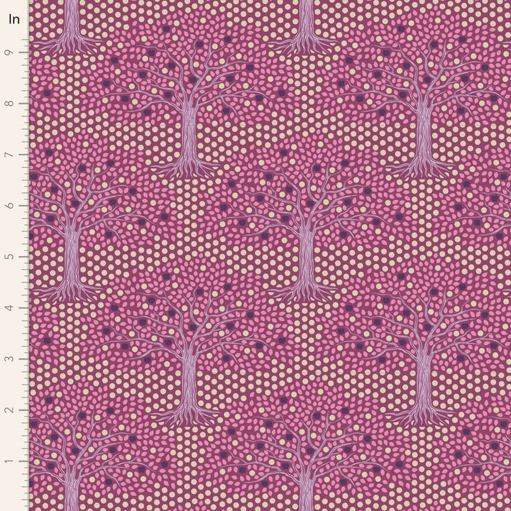 Tilda Hometown fabrics by the Fat quarter - cotton quilting fabric. Plum