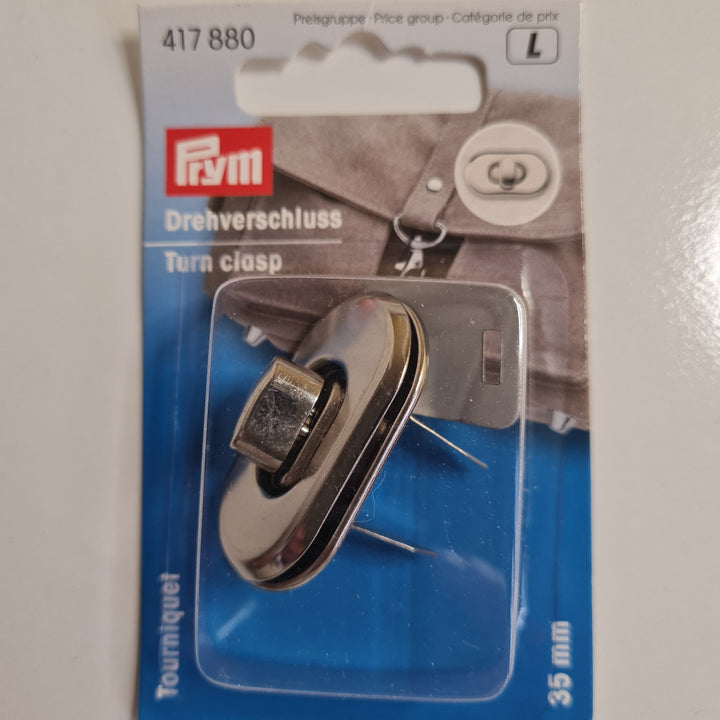 Metal tuck twist lock / bag closure/ bag clasp catch fasteners for bags. Prym.