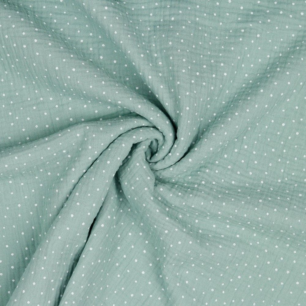 Small Dots Cotton Double Gauze Muslin dress fabric by Poppy. x half metre.