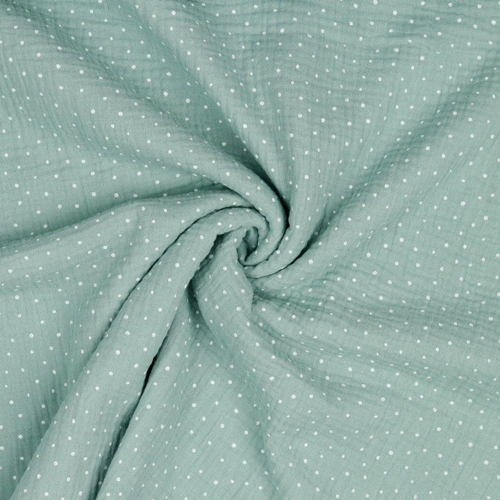 Small Dots Cotton Double Gauze Muslin dress fabric by Poppy. x half metre.