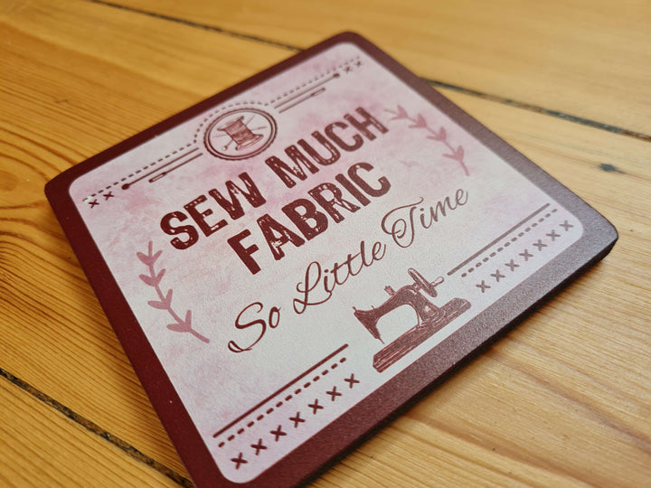 Sewing Crafting coaster. Great sewing gift or stocking filler.