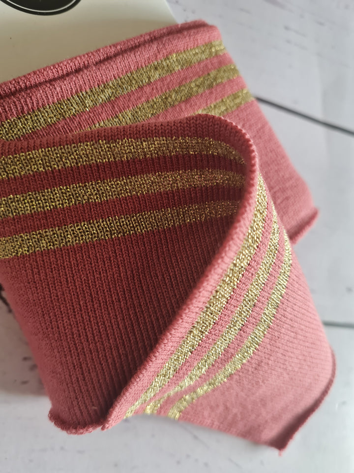 Double Stripe Cuffing By Poppy. OEKO-TEX cotton Knit Fabric: cuffs and waistbands.