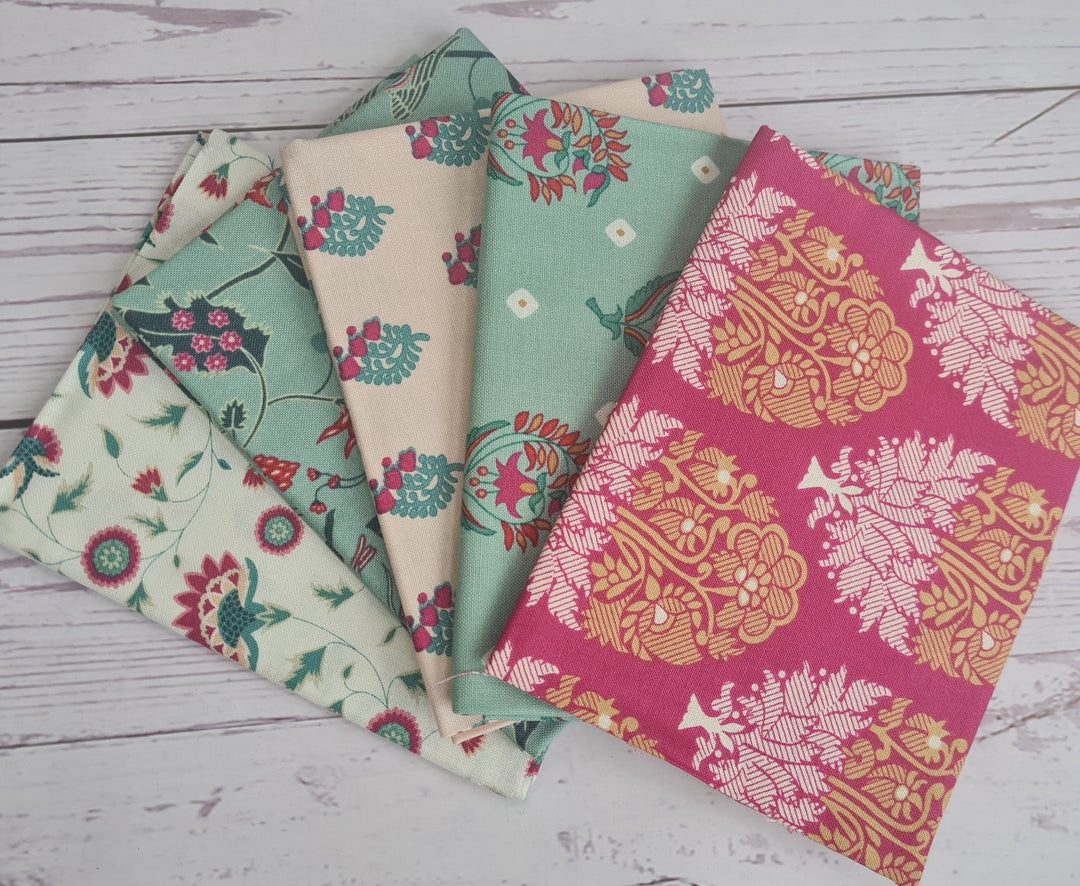 Indian Summer – Organic Cotton quilting fabrics. Craft Cotton Company. V&A vintage design