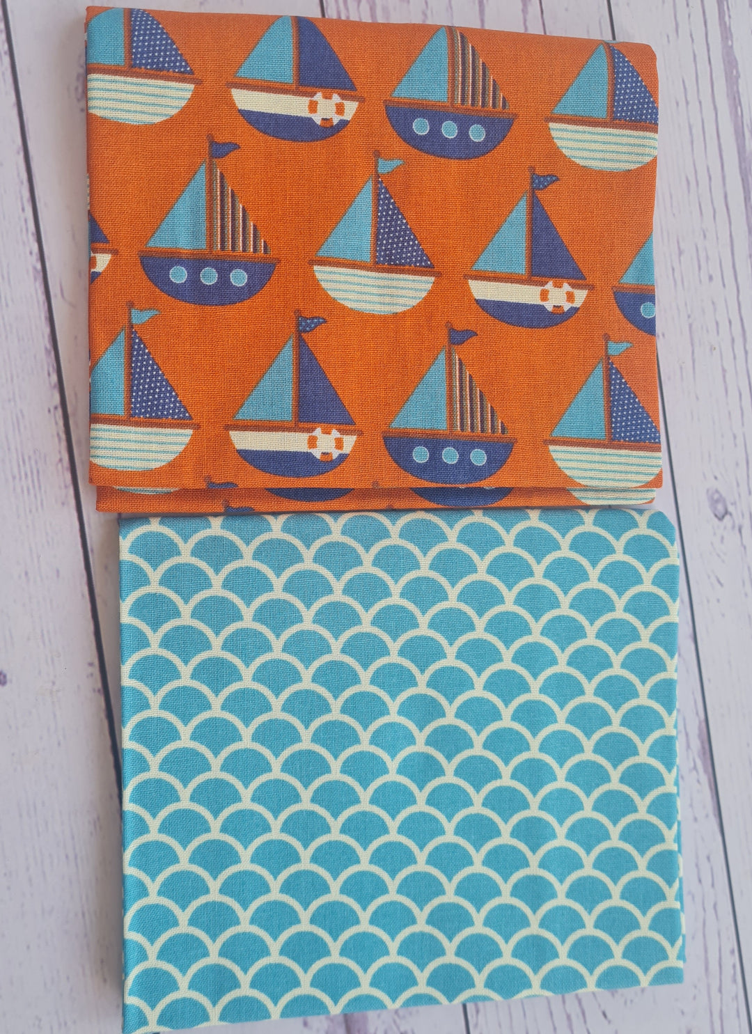 Sailors 5 x fat quarter bundle craft cotton fabric. Nautical, boat Quilting fabric.