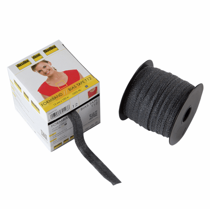 Vlieseline Fusible Bias Tape Formband T12: 12mm wide grain reinforced