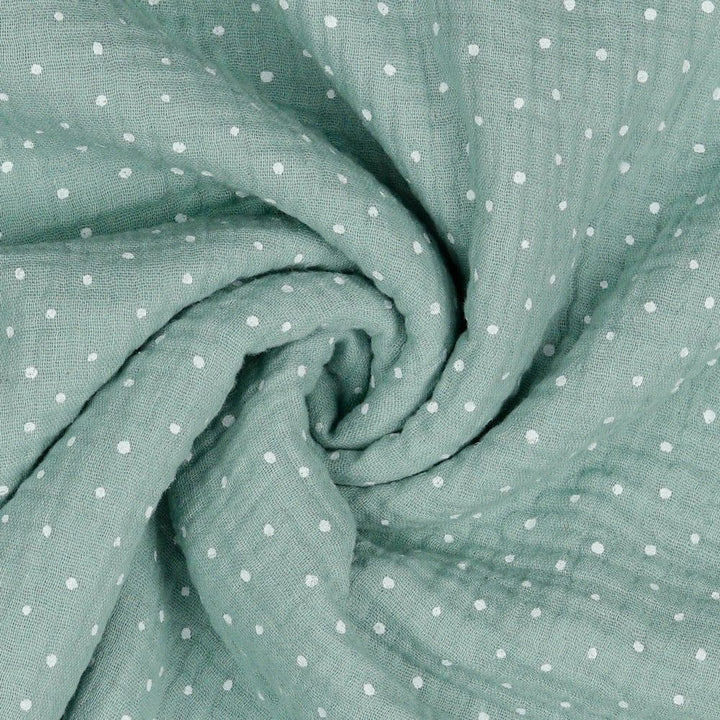 Small Dots Cotton Double Gauze Muslin dress fabric by Poppy. x half metre.