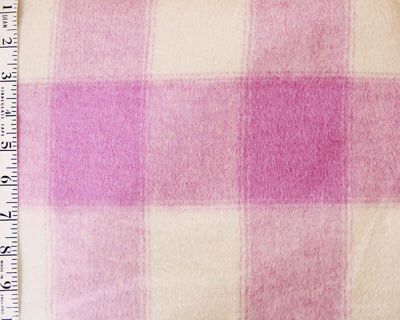 Plaid / Check Tile Wool Mix Woven Brushed fabric by the half metre.