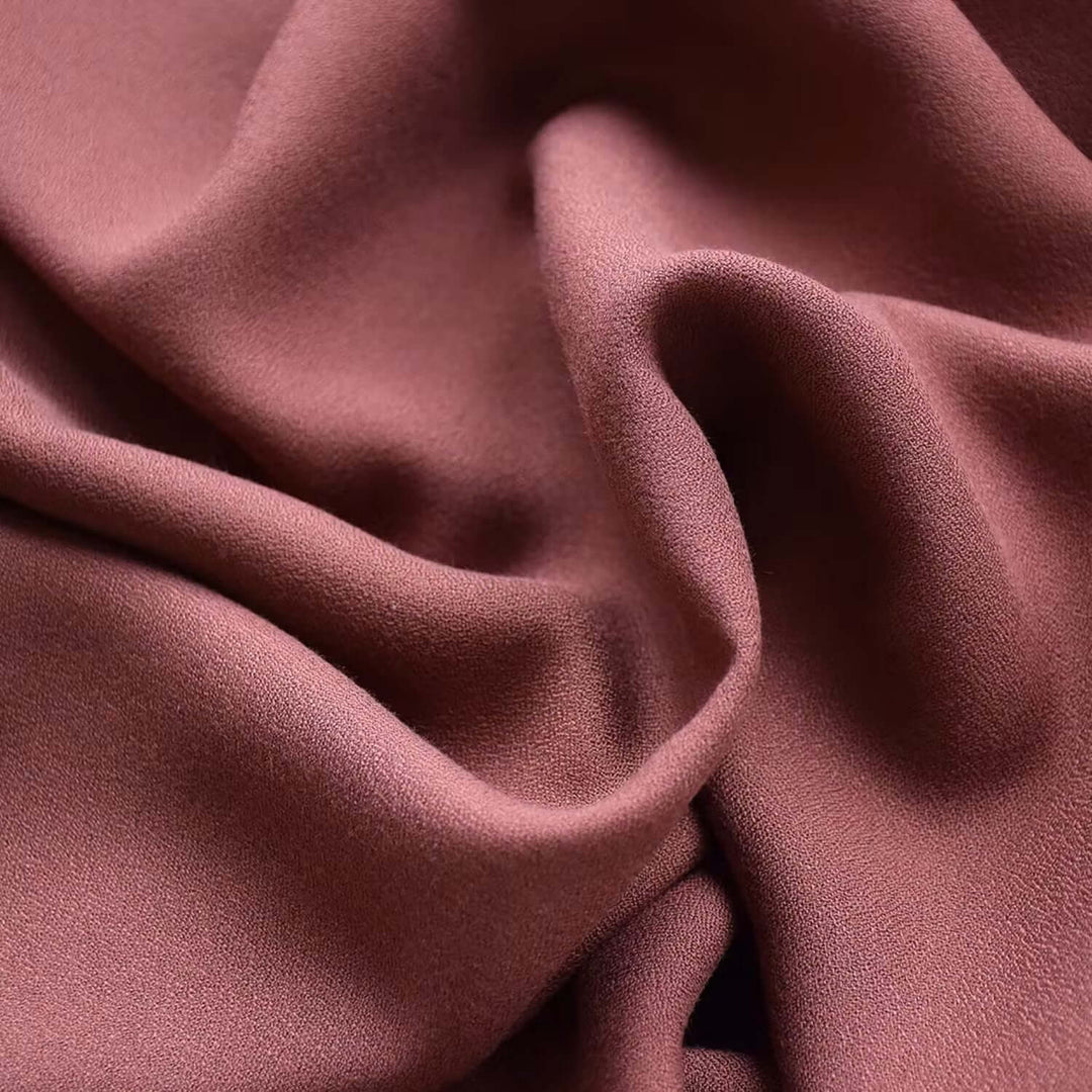 100% viscose crêpe fabric, Cousette (France). Coral, cream, anthracite, brick. Per 1/2m