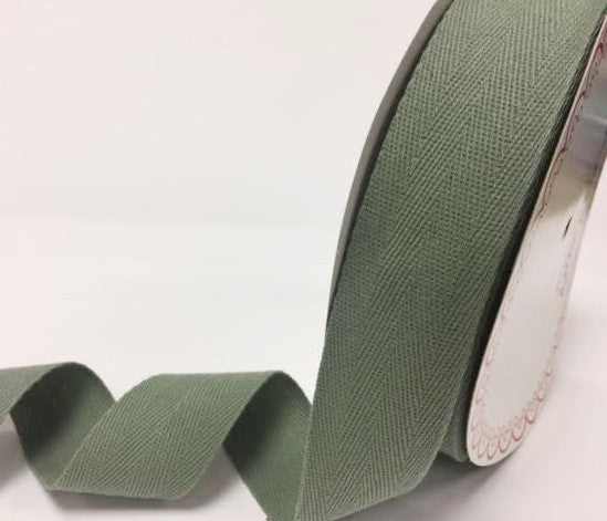 Cotton Herringbone Webbing/Tape: 25 mm/40mm. Per metre