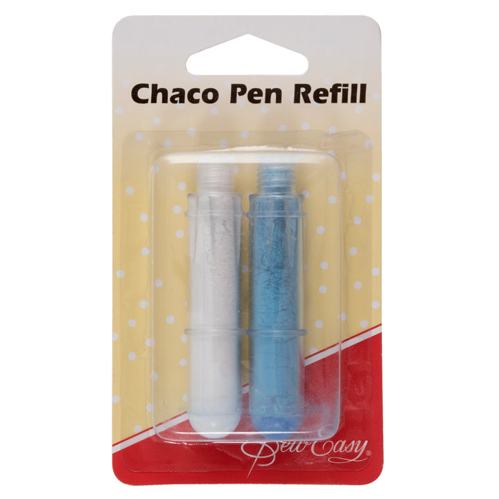 Sew Easy Quilter's Fine Chalk Pen: White and blue. Refillable