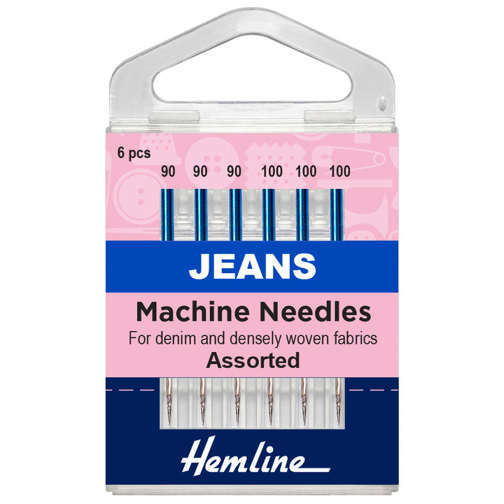 Hemline sewing machine needles x 5/6/10. Ballpoint, Stretch, Universal, Jeans, Quilt.