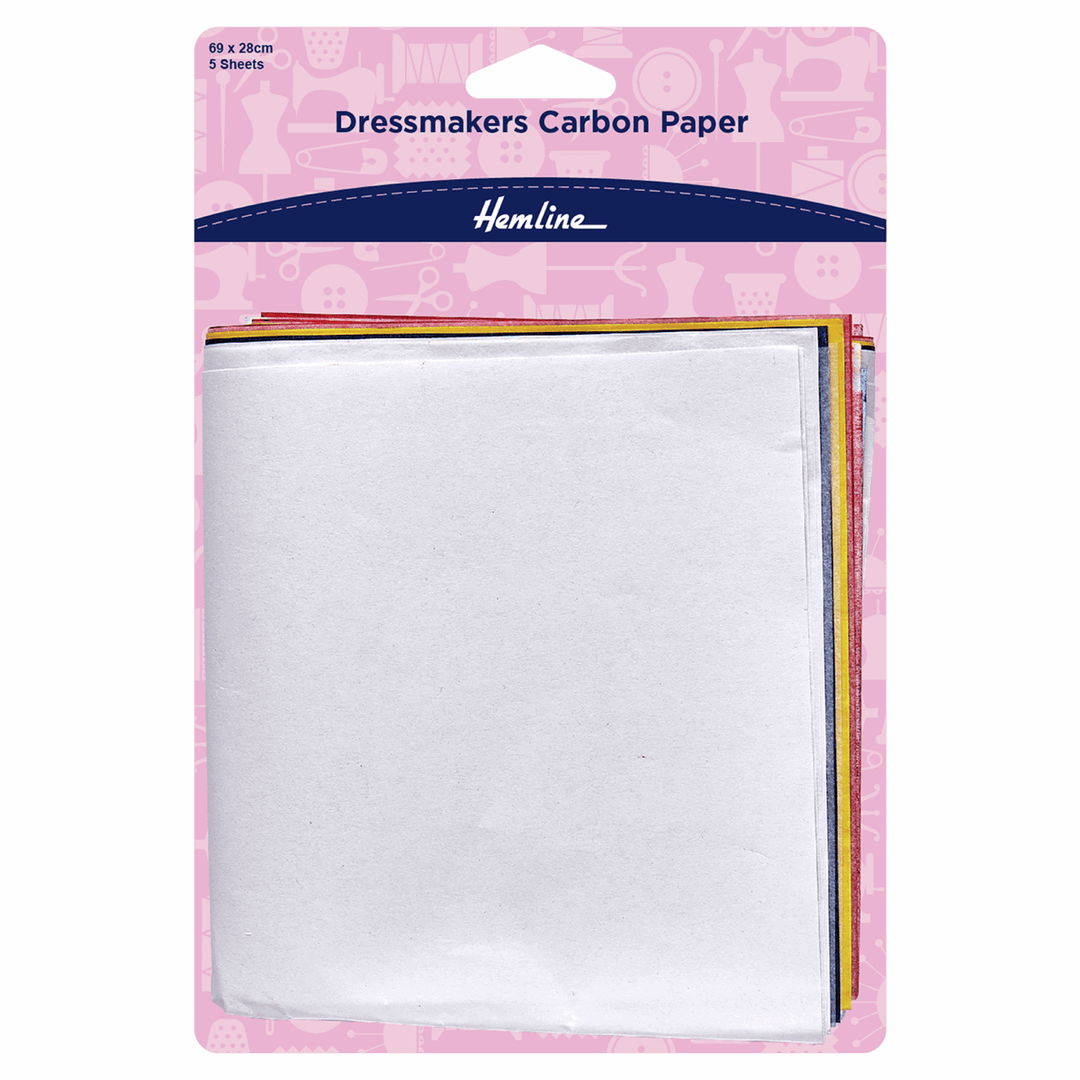 Dressmaking Hemline carbon paper: 5 sheets 70 x 24 cm, 27" x 11". Sewing pattern transfer.