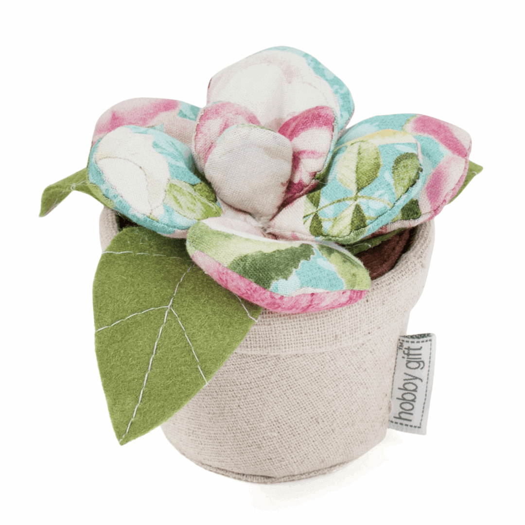 Flower Pot Novelty Pincushion. Great sewing pincushion gift.