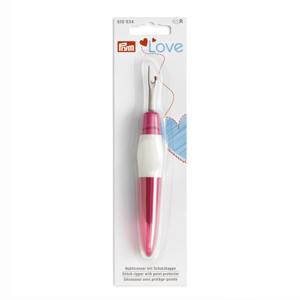 Prym Love ergonomic seam ripper stitch unpicker. sewing essential tool. Small, large.