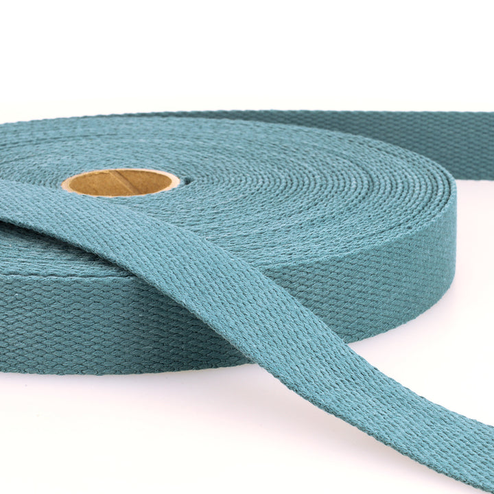 25 mm /30mm Solid Plain Cotton Stephanoise Webbing bag strapping. Per metre.