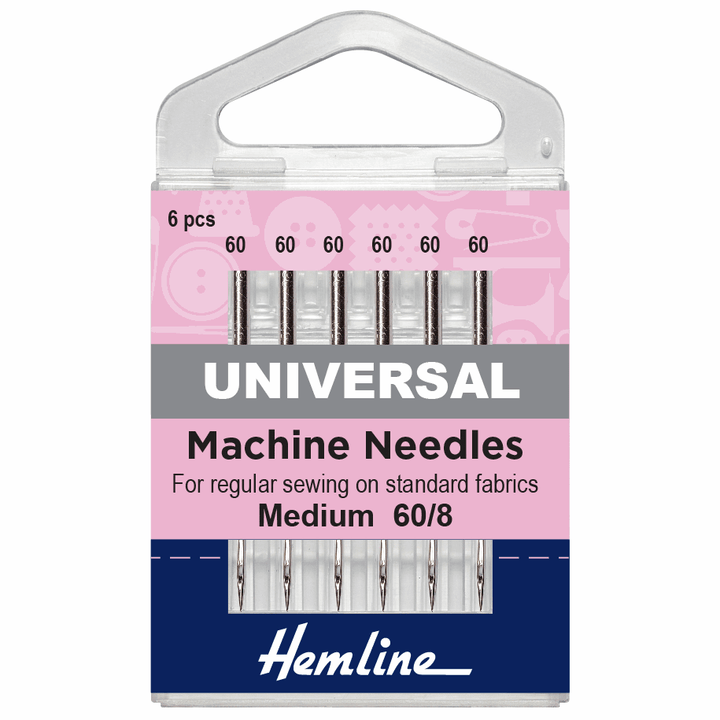 Hemline sewing machine needles x 5/6/10. Ballpoint, Stretch, Universal, Jeans, Quilt.