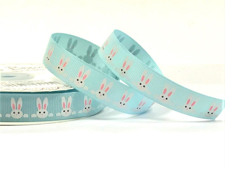 Happy Easter ribbon cotton/ grosgrain ribbon by Bertie's Bows. Per 2m/ 3m roll.