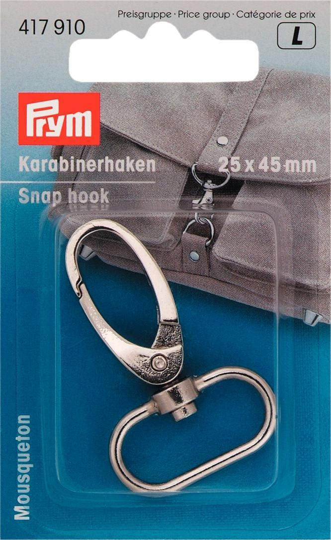 Prym Snap Hooks Swivel Clip Fasteners (bag making keys) 30 mm/40 mm various metal