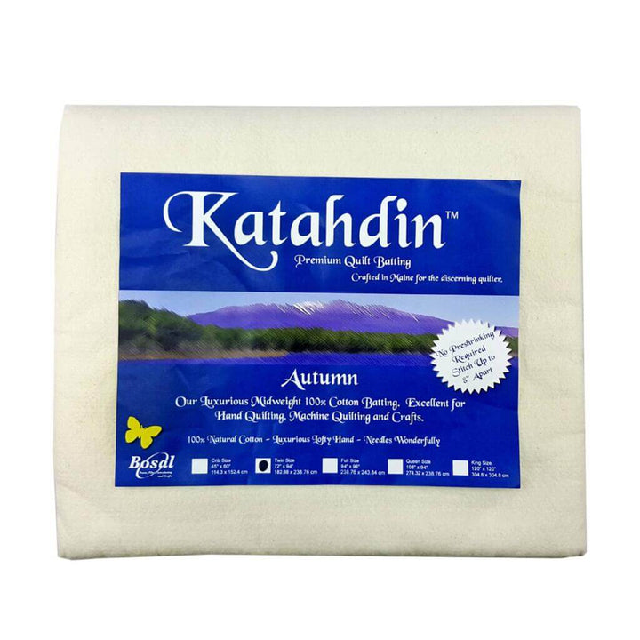 Bosal Premium 100% Cotton Katahdin Batting Wadding Pack (3508): crib, twin, full and king-size.